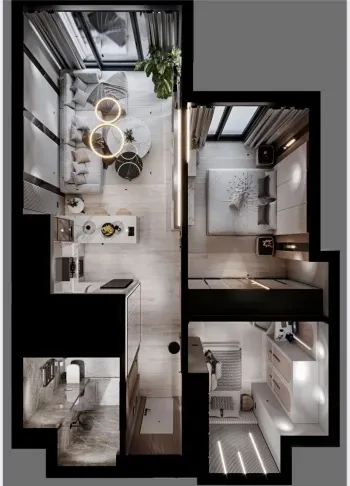 60 м², 3-комн. квартира, 20/51-2