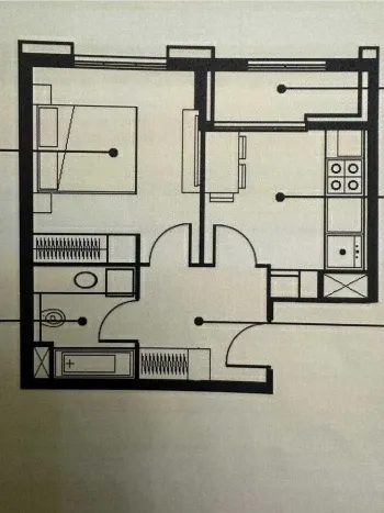 40 m², 2-xonali kvartira, 2/14-1