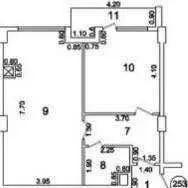 57 м², 2-комн. квартира, 4/13-2