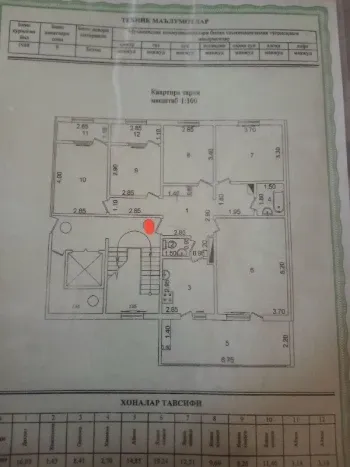 115 m², 5-xonali kvartira, 2/9-0