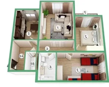 81 m², 3-xonali kvartira, 11/17-3