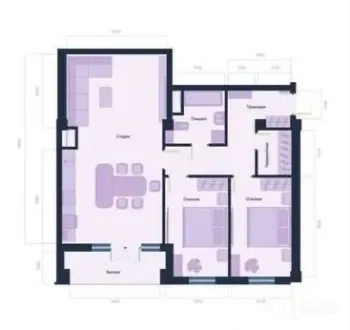 92 м², 3-комн. квартира, 8/12-3