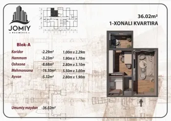 58 м², 2-комн. квартира, 15/16-2
