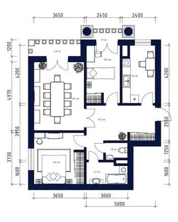 77 м², 3-комн. квартира, 7/9-2