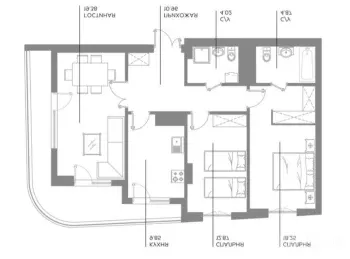 87 m², 3-xonali kvartira, 11/14-1