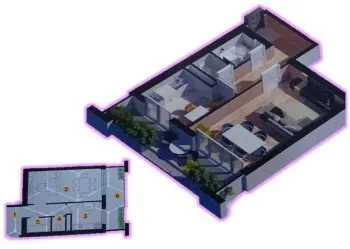 53 m², 1-xonali kvartira, 16/16-2