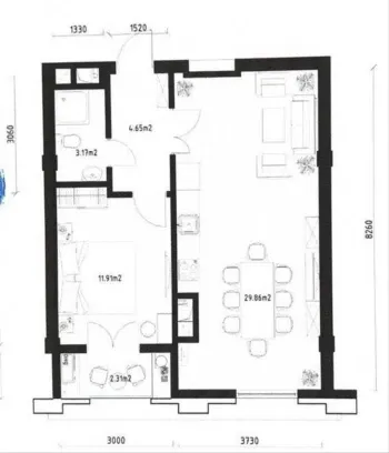 54 м², 2-комн. квартира, 16/18-3