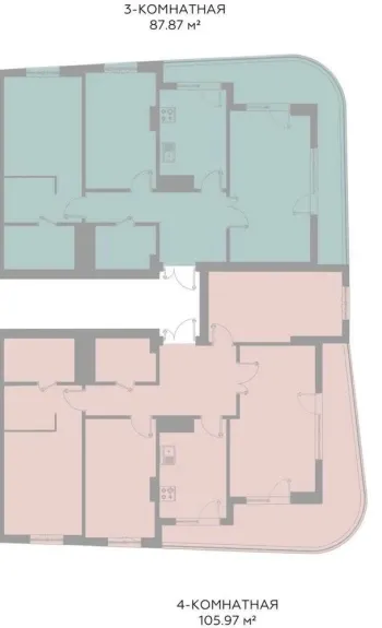 200 м², многокомнатная квартира, 5/15-1