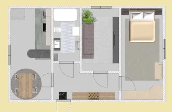 54 м², 2-комн. квартира, 1/10-2