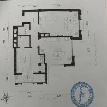 72 м², 3-комн. квартира, 2/18-1