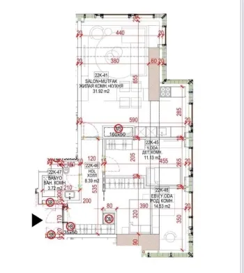 72 м², 3-комн. квартира, 22/51-3