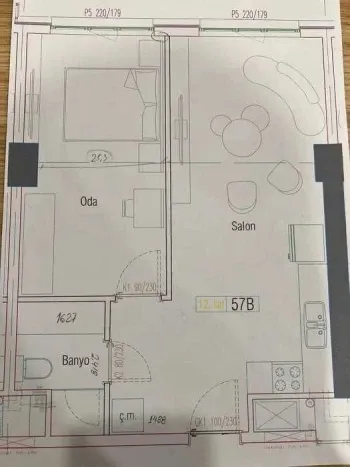 48 m², 1-xonali kvartira, 12/25-2