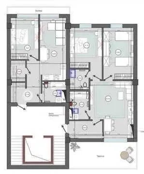 150 м², 5-комн. квартира, 12/12-1