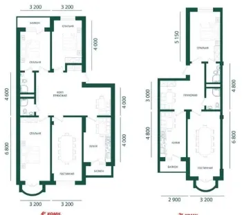 222 м², многокомнатная квартира, 9/11-2