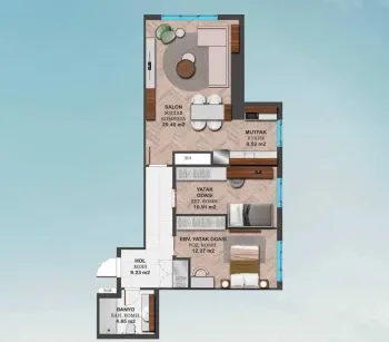 51 м², 3-комн. квартира, 11/51-3