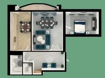 91 m², 2-xonali kvartira, 11/12-3