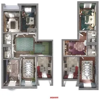 222 м², многокомнатная квартира, 9/11-1