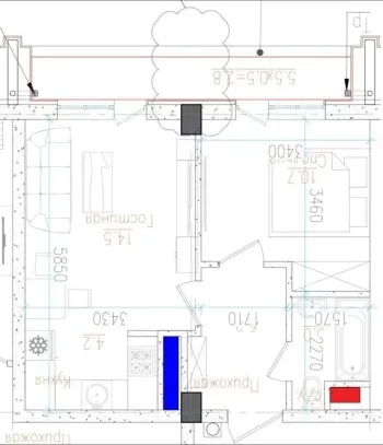 40 м², 2-комн. квартира, 13/16-3