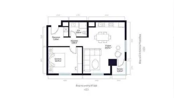 56 м², 2-комн. квартира, 18/23-0