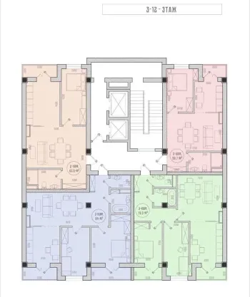 75 м², 3-комн. квартира, 4/14-2