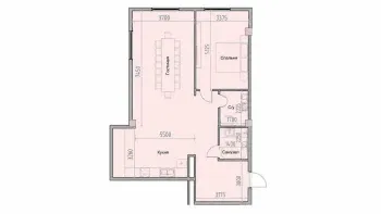 74 м², 2-комн. квартира, 11/16-3