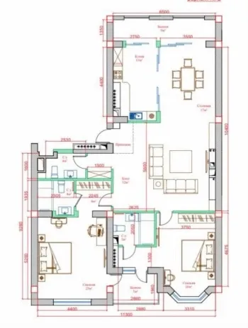 140 м², 4-комн. квартира, 9/9-3
