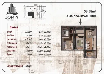 36 м², 1-комн. квартира, 16/16-3