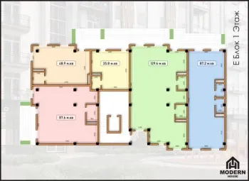 56 м², 2-комн. квартира, 4/8-3