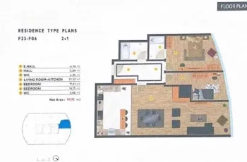 97 м², 3-комн. квартира, 38/45-1