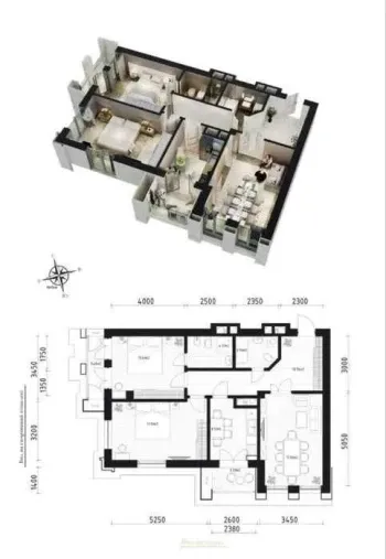 86 м², 3-комн. квартира, 4/11-1