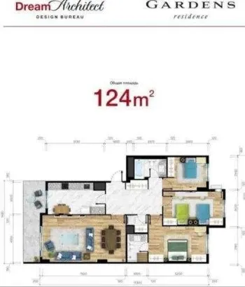 124 м², 4-комн. квартира, 5/9-2